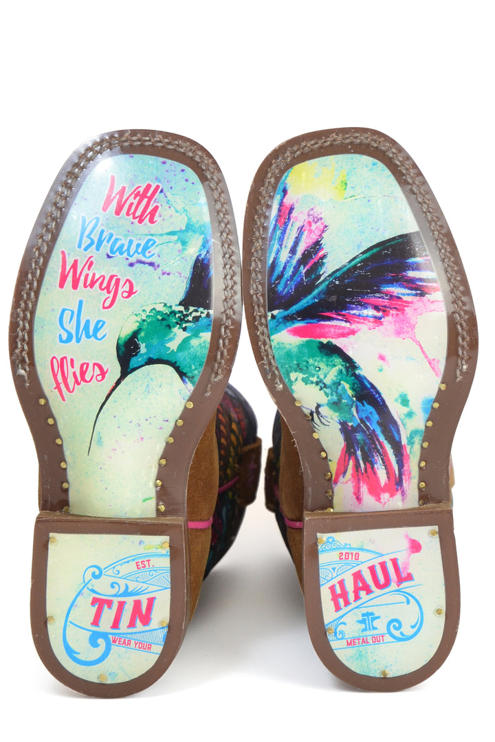 LITTLE GIRLS FEATHERS HUMMINGBIRD SOLE