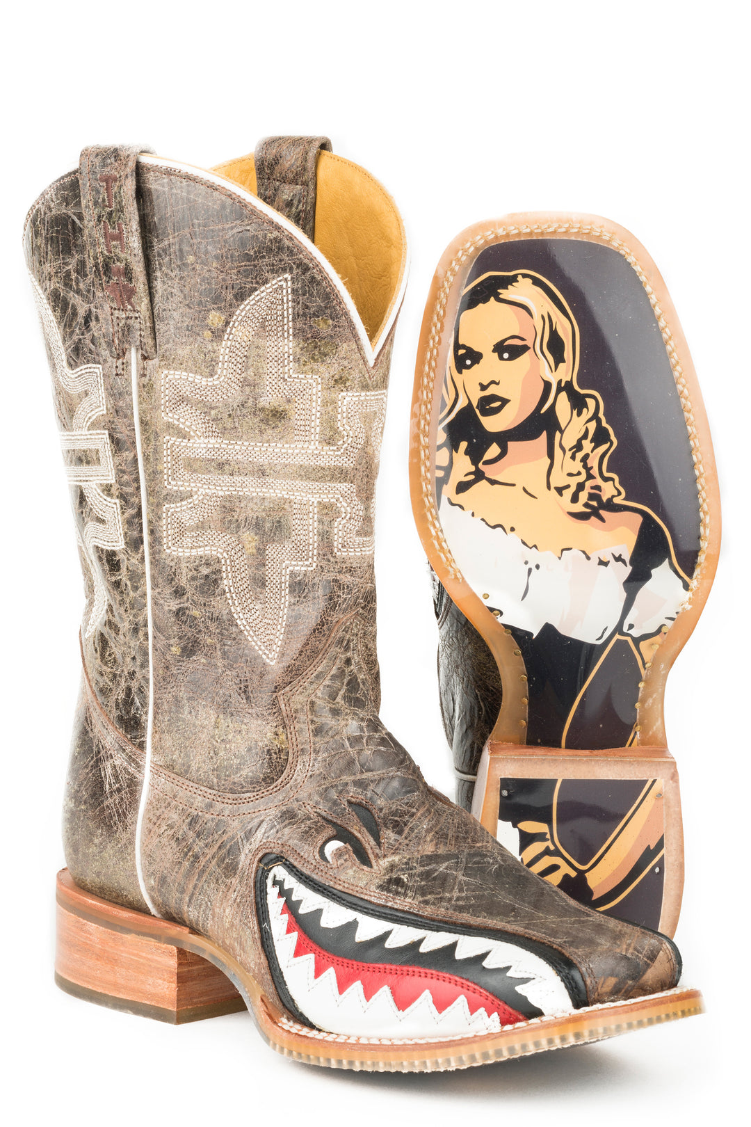 MENS TOASTIN A GNARLY SHARK WITH BEER GIRL SOLE