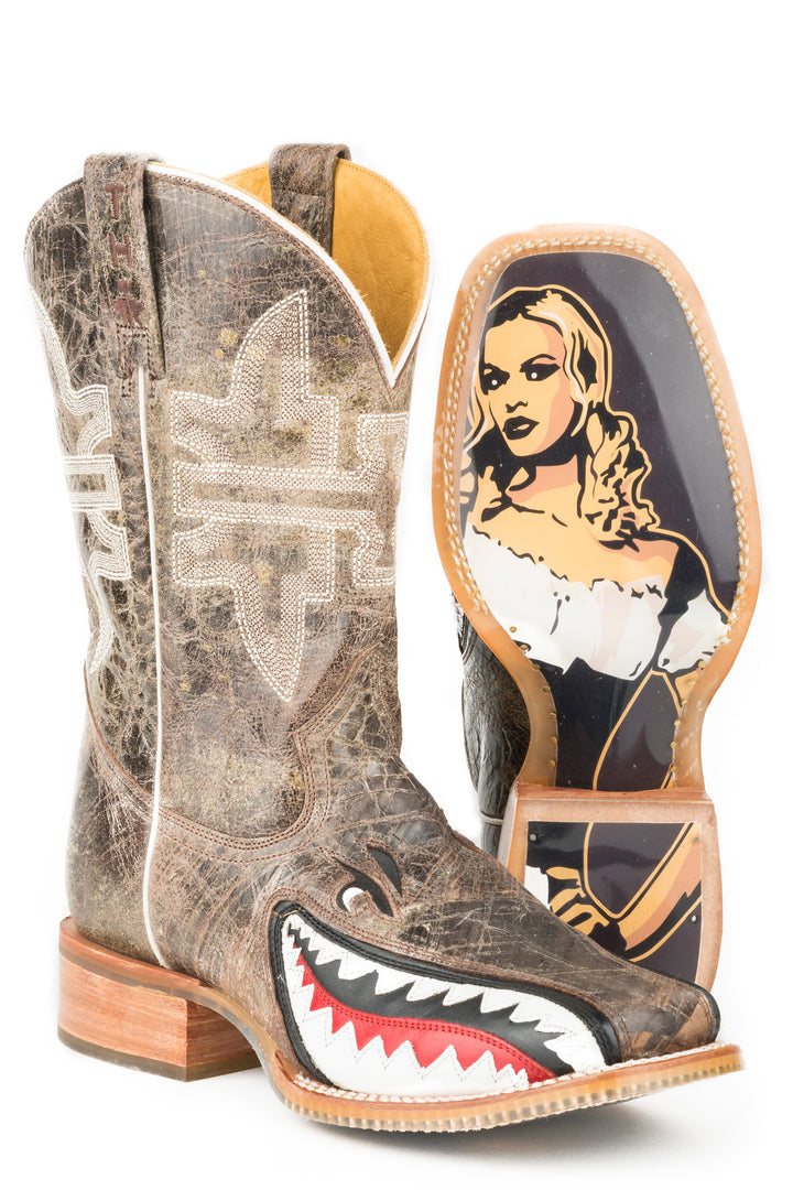 MENS TOASTIN A GNARLY SHARK WITH BEER GIRL SOLE