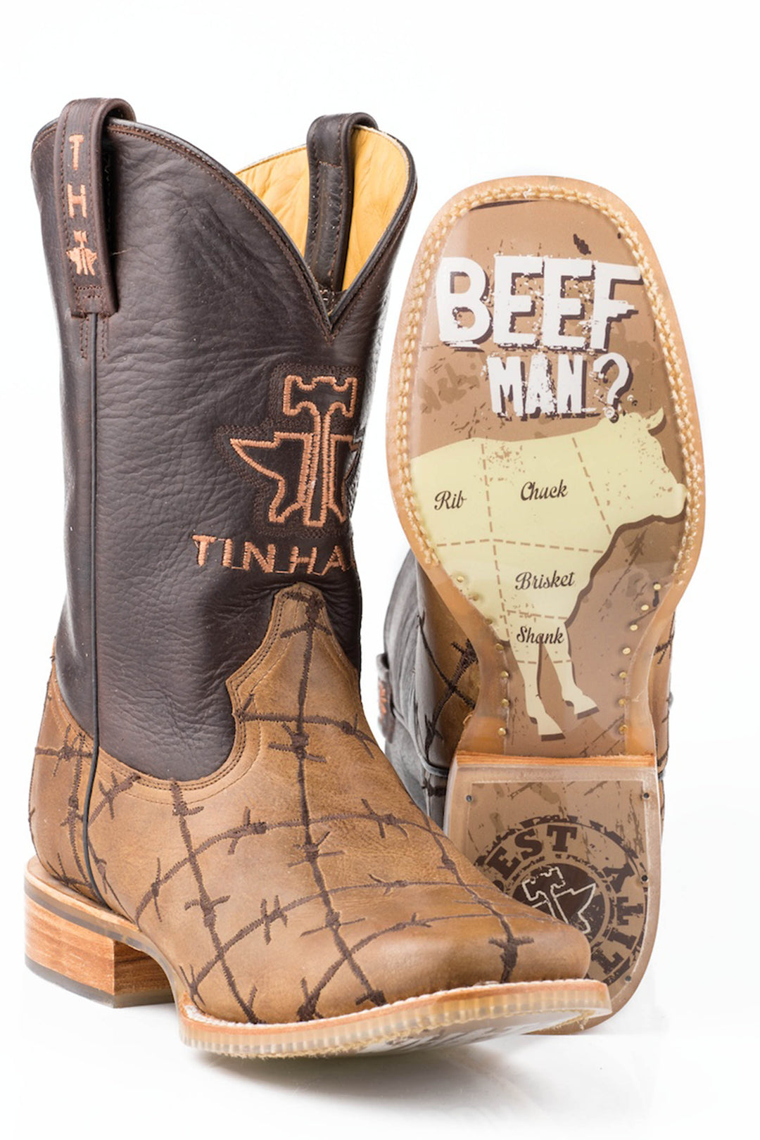 MENS DON'T FENCE ME IN WITH BUTCHER SHOP SOLE