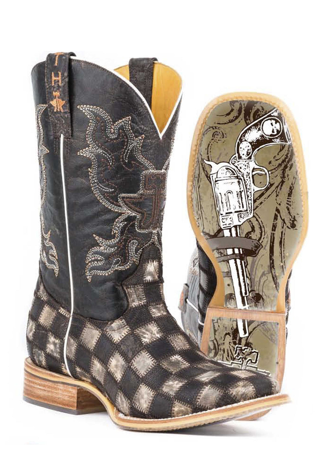 MENS GUNMETAL CHECK WITH GUNSLINGER SOLE