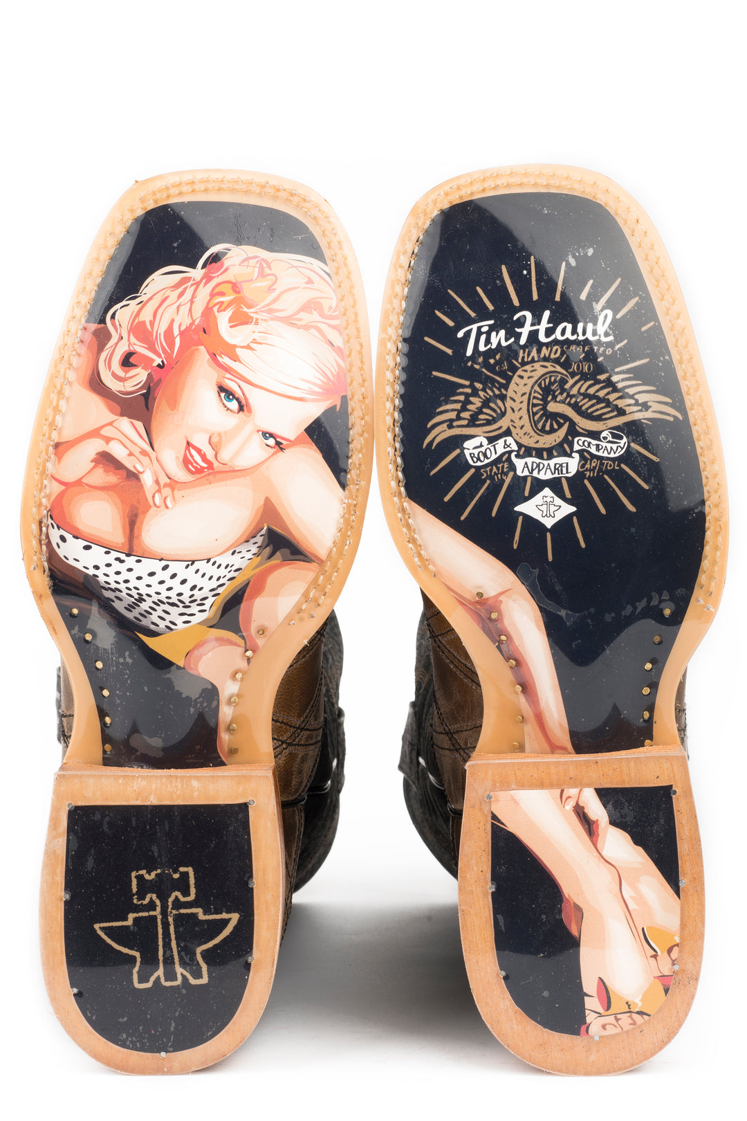 MENS WHAT'S YOUR ANGLE WITH PIN UP GIRL SOLE