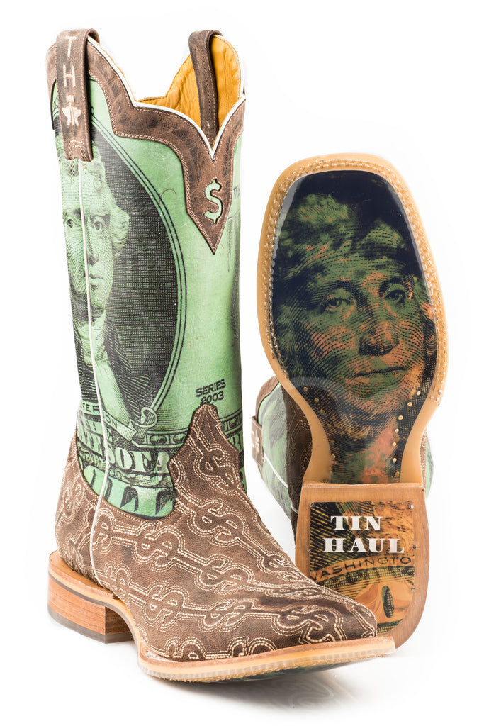 TIN HAUL Men\'s Money Maker \'Mo\' Money\' Western Boots Size 7.5 D Tin Haul Mens Money Maker Western Boots Style 14-020-0007-0342 main image 2