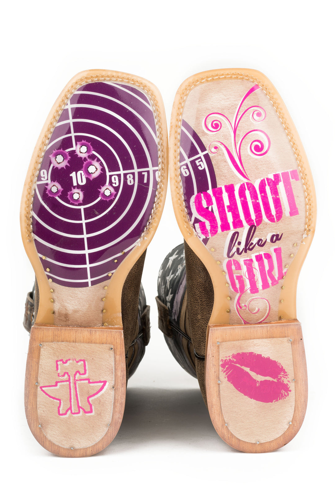 WOMENS AMERICAN WOMAN WITH SHOOT LIKE A GIRL SOLE