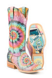 WOMENS GROOVY WITH TIE DYE CAMPER SOLE