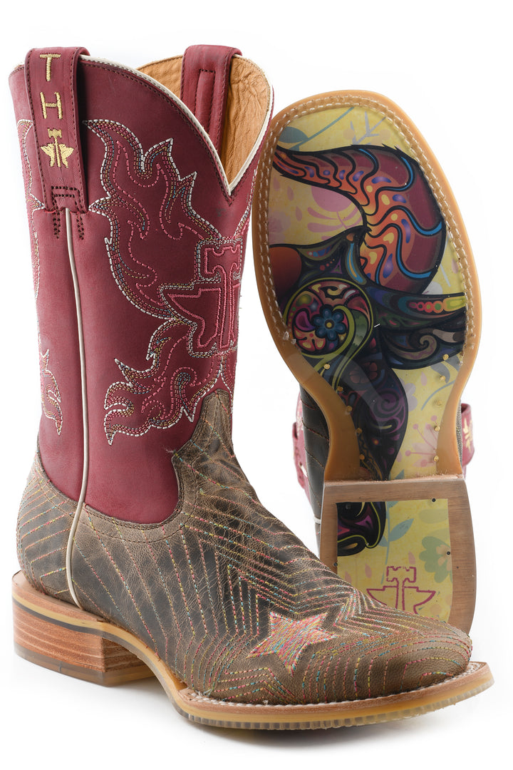WOMENS SUPER NOVA STAR WITH BULL DOODLES SOLE