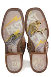 WOMENS GOLDEN CHEETAH WITH FASTEST CAT ALIVE SOLE