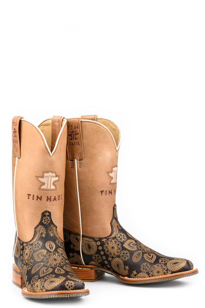 WOMENS TIN HAUL ROCKIN PAISLEY BOOTS