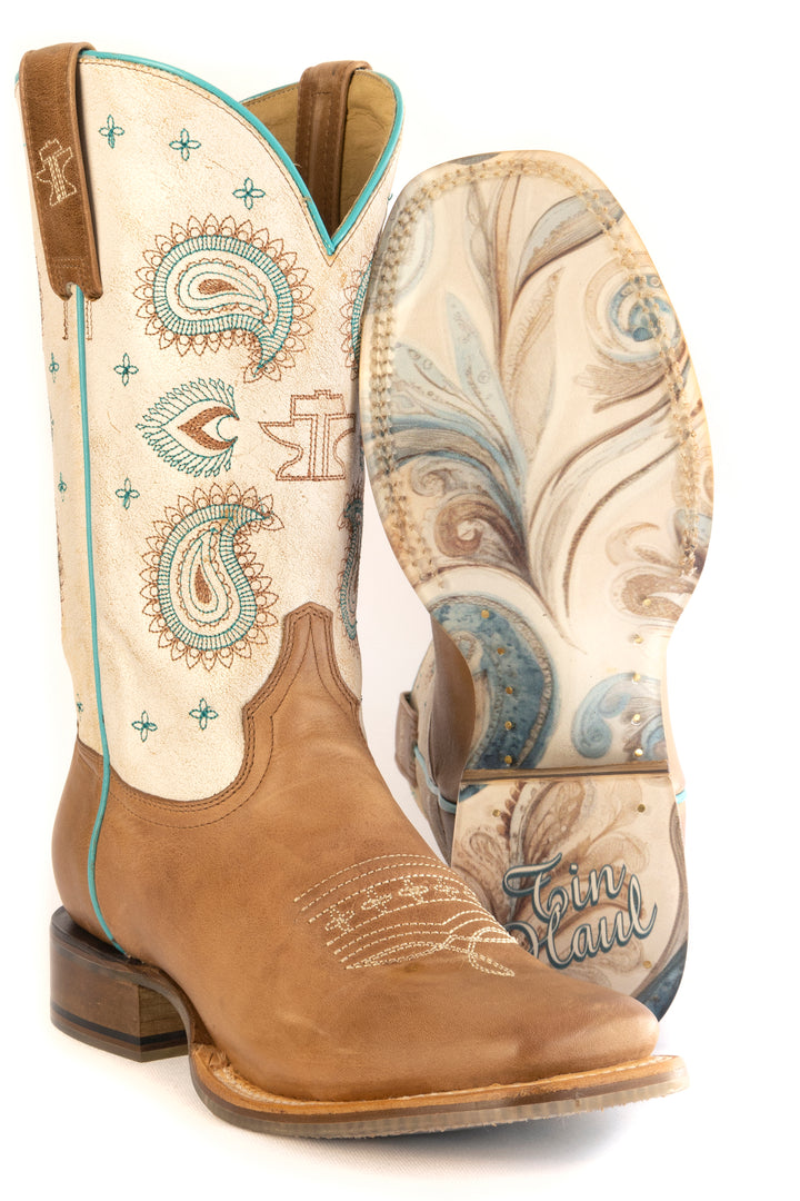 WOMENS TIN HAUL WESTERN PAISLEY PRINCESS BOOT