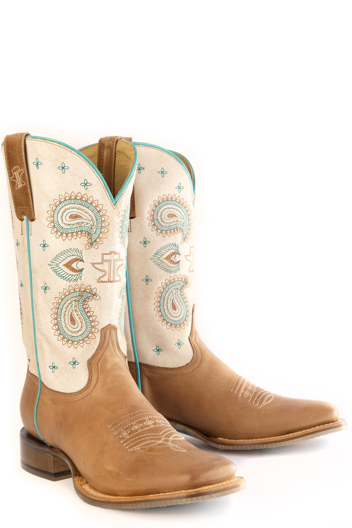 WOMENS TIN HAUL WESTERN PAISLEY PRINCESS BOOT