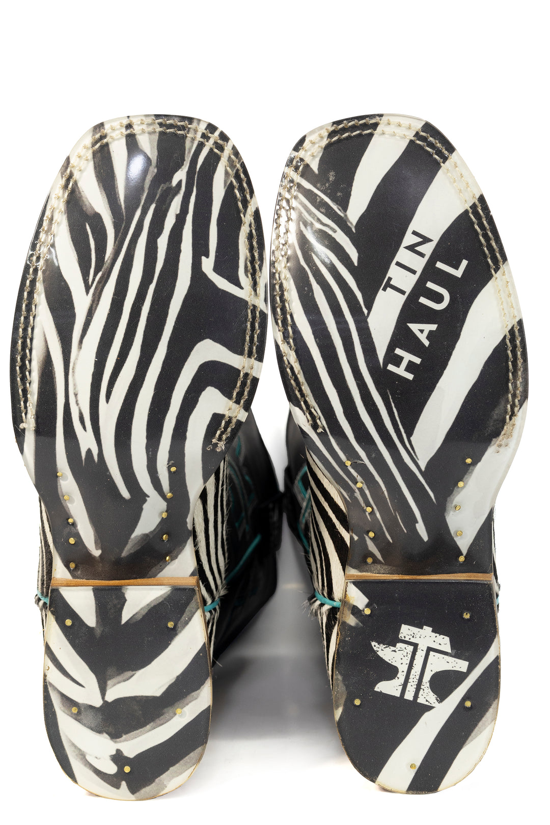 WOMENS TIN HAUL WESTERN ZEBRA BOOT