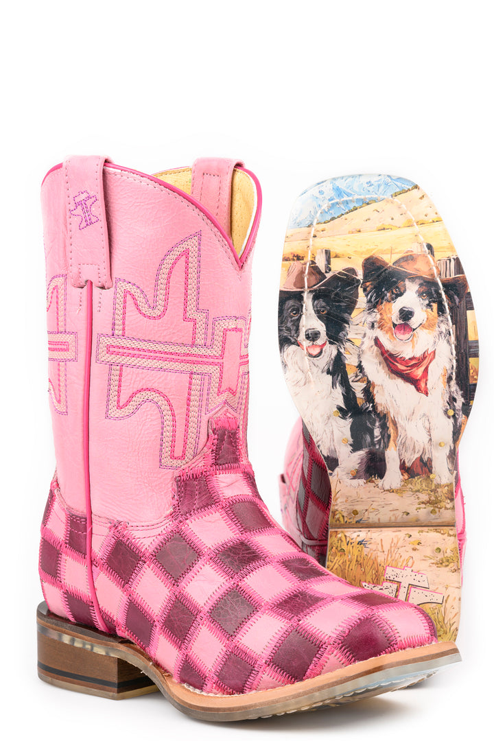 BIG KIDS GIRLS TIN HAUL SQUARES BOOTS