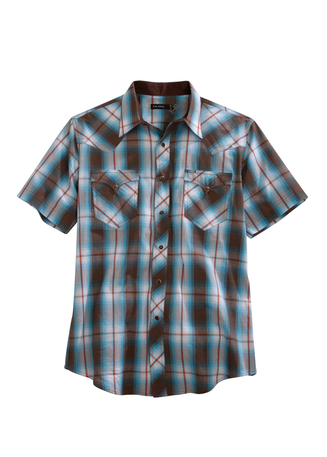 MENS SHORT SLEEVE WESTERN SNAP SHIRT