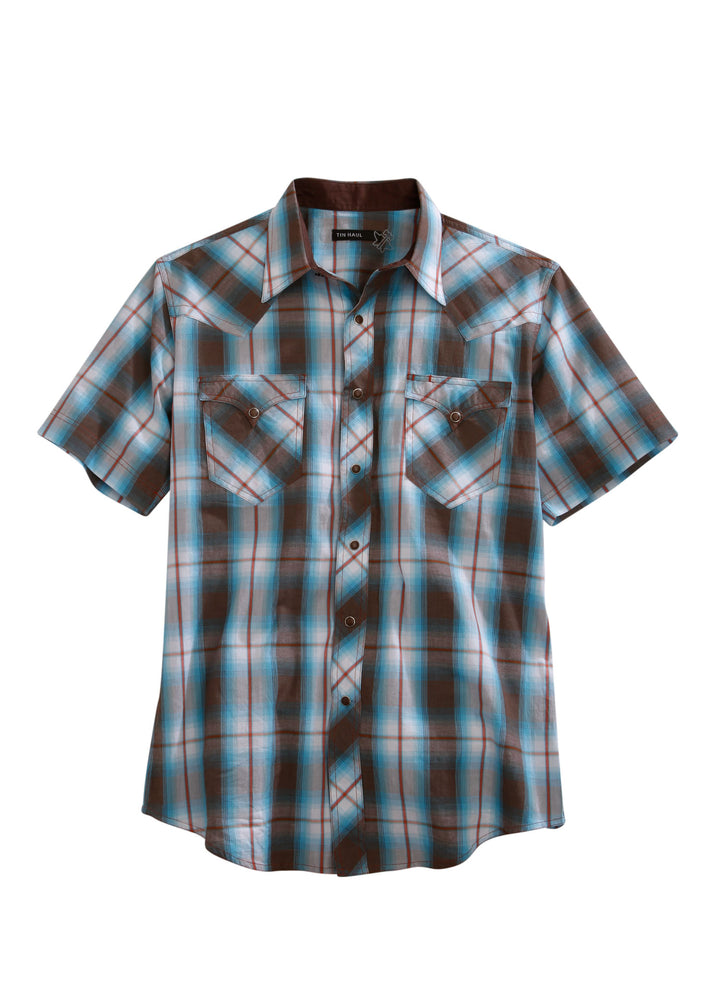 MENS SHORT SLEEVE WESTERN SNAP SHIRT